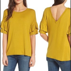 Ruffle Sleeve Tee
